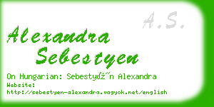 alexandra sebestyen business card